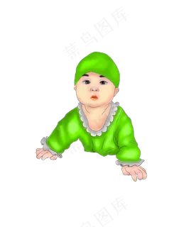 小宝宝卡通手绘图六一儿童节