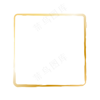 金色边框印章
