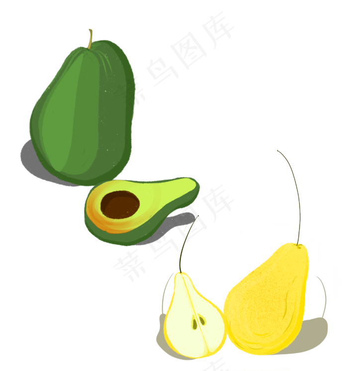 水果鸭梨牛油果夏季