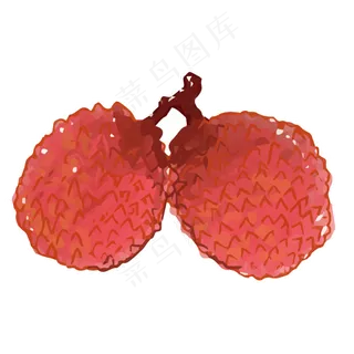 手绘荔枝装饰元素