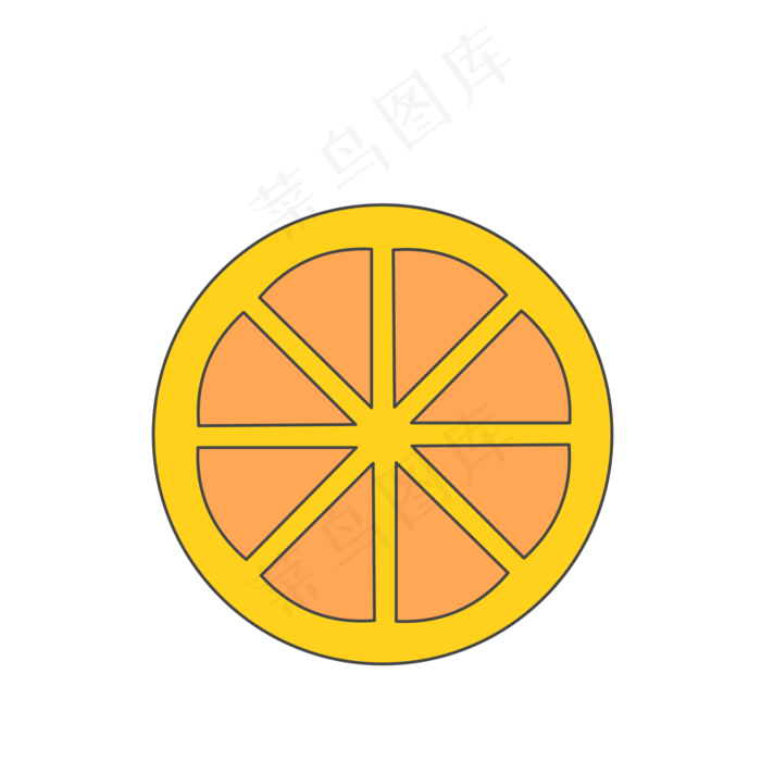 灰色的桔子免抠图(2000*2000px 300 dpi )ai矢量模版下载