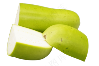 绿色切开西葫芦