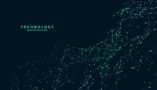 技术连接线网格数字背景设计