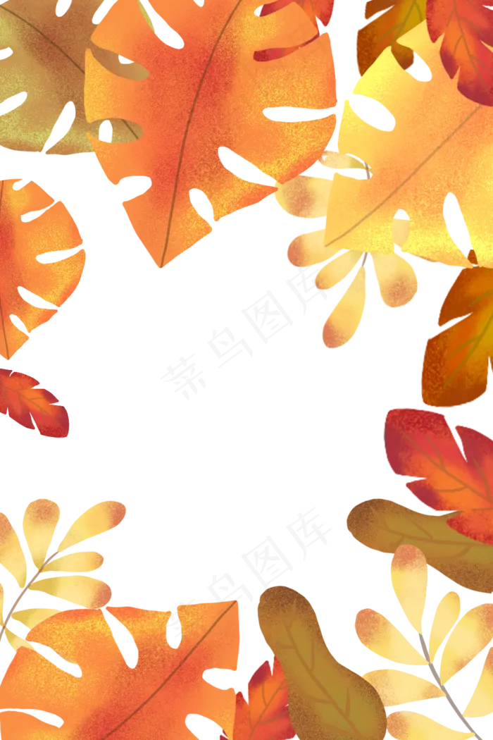秋天树叶边框(1024X1536(DPI:300))psd模版下载