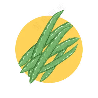 24节气之立秋四季豆可商用元素