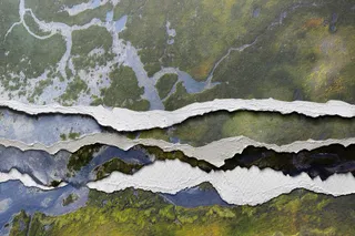 撕纸风格的抽象图像