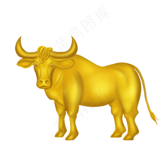 牛年新年金属质感金牛