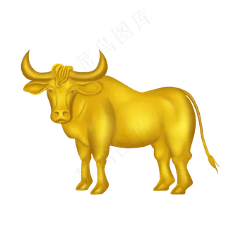 牛年新年金属质感金牛