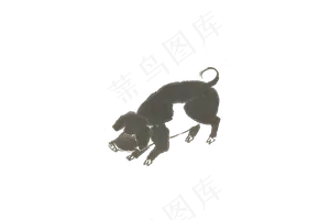 中国风仿画艺工笔画高清免扣素材-猪