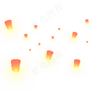 孔明灯漂浮装饰