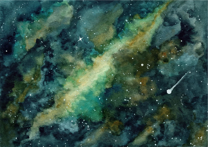 抽象星系水彩背景eps,ai矢量模版下载