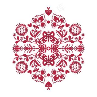 抽象民间花蝴蝶装饰