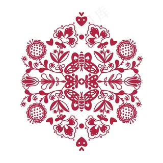 抽象民间花蝴蝶装饰