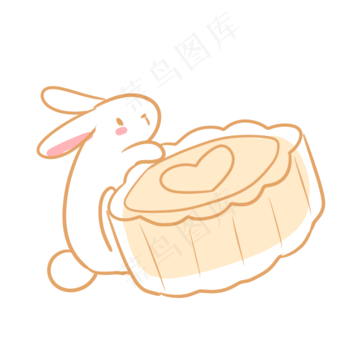 玉兔和芒果冰皮月饼(2100X2100(DPI:300))psd模版下载