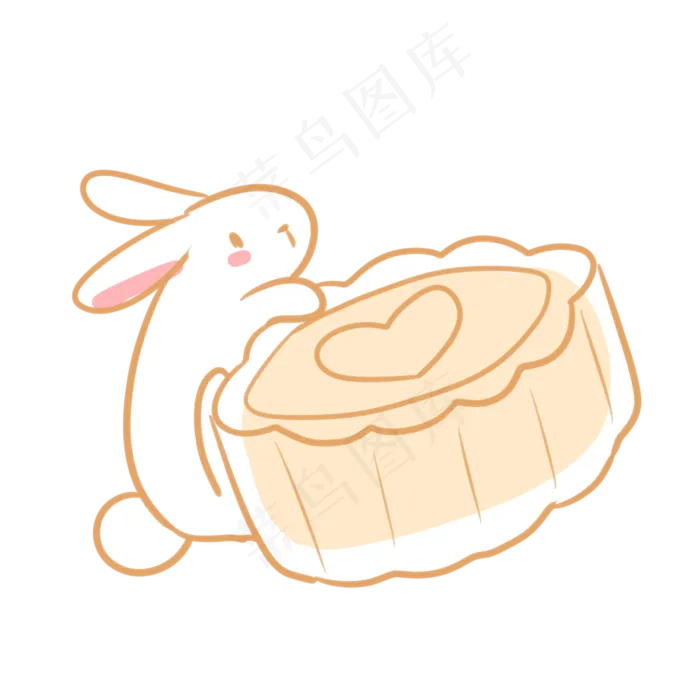 玉兔和芒果冰皮月饼(2100X2100(DPI:300))psd模版下载