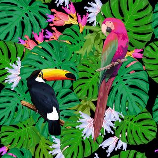 异域鸟无缝图案