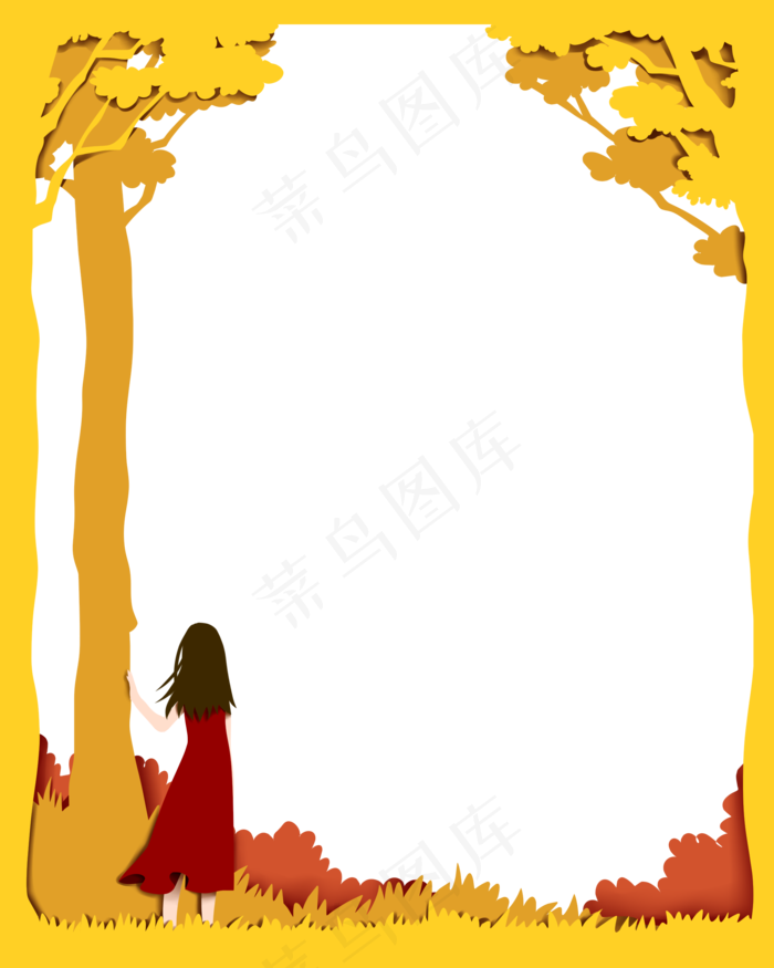 树林边框(2000X2500(DPI:299))psd模版下载