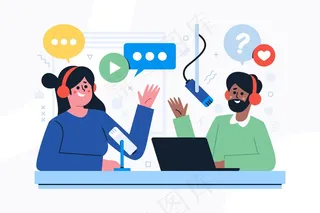 播客社交媒体概念