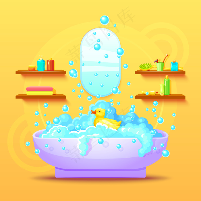 彩色浴室内饰概念