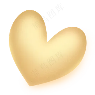金黄色精致七夕情人节爱心