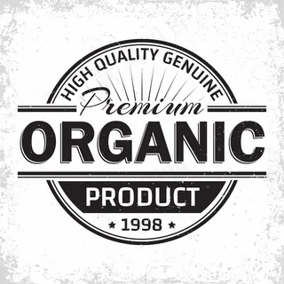 有机产品复古标签、天然产品标志、田庄印花邮票、有机产品排版标志、，