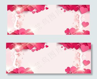 心动情人节粉红banner