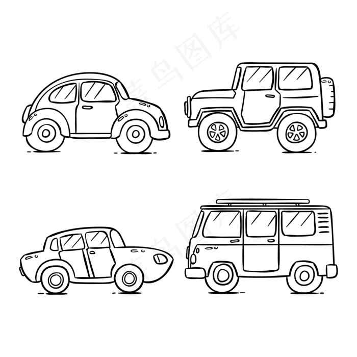 可爱的颜色适合有车的孩子