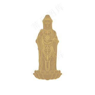 中国中元节传统神话人物佛像菩萨