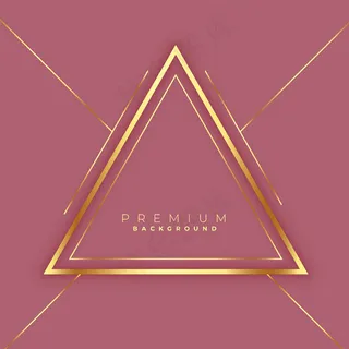 高级三角形金色线条框架背景 高级三角形金色线条框架背景