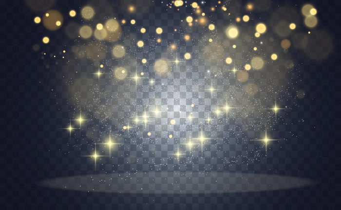 白色场景，带聚光灯。