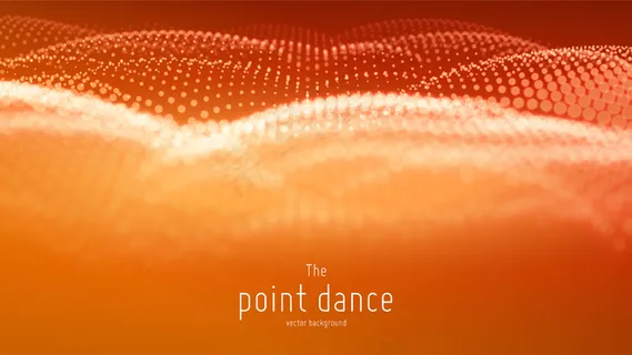 矢量抽象粒子波，浅景深点阵列