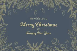 复古圣诞树枝背景