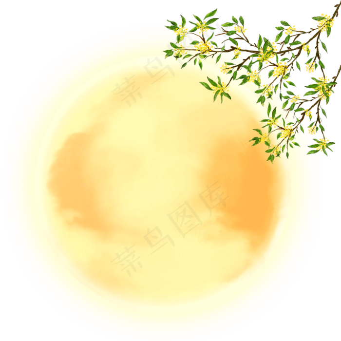 中秋节桂花赏月(2000X2000(DPI:72))psd模版下载