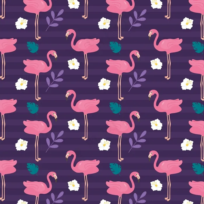 火烈鸟图案系列主题eps,ai矢量模版下载