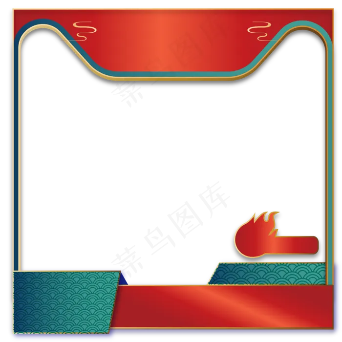 双十一立体中国风主图(2000*2000px 300 dpi )ai矢量模版下载