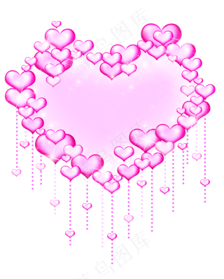 粉色爱心气球
