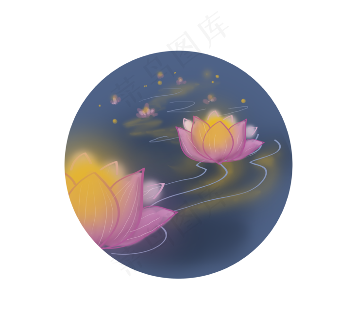 七夕情人节放河灯(3445X3393(DPI:300))psd模版下载