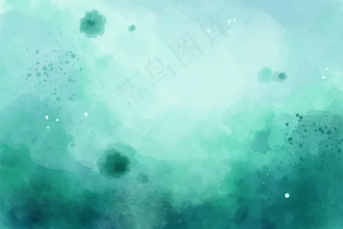 水彩设计绿色背景eps,ai矢量模版下载