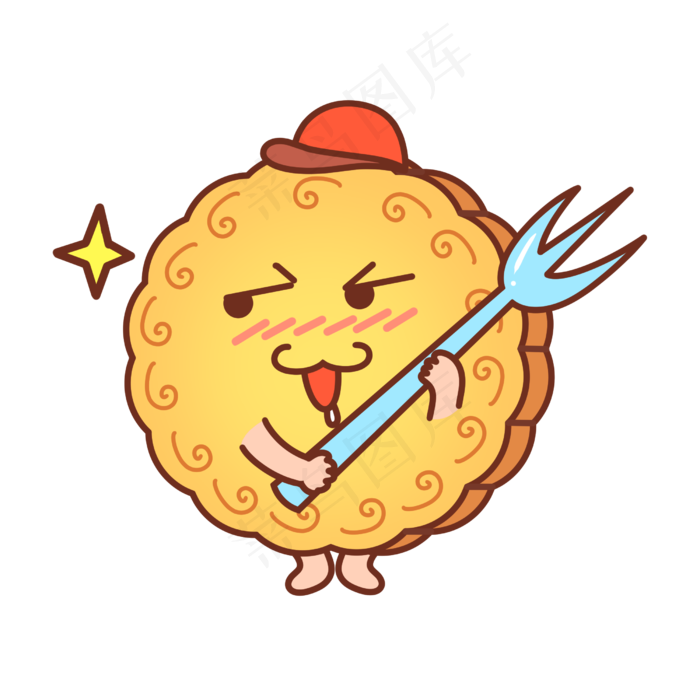 中秋节月饼表情包分月饼(2500X2500(DPI:300))psd模版下载