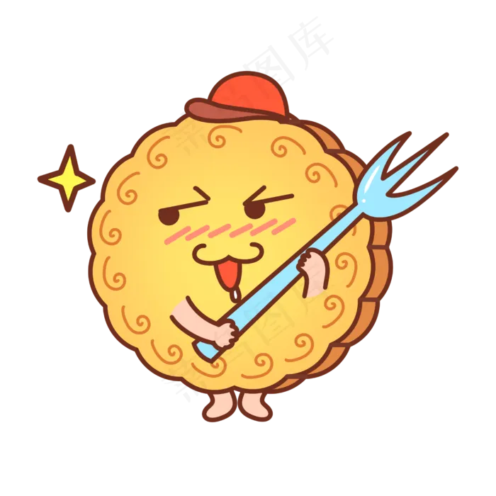 中秋节月饼表情包分月饼(2500X2500(DPI:300))psd模版下载