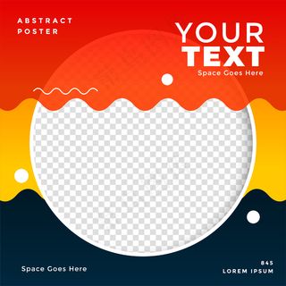 使用图片空间进行宣传的社交媒体张贴横幅banner