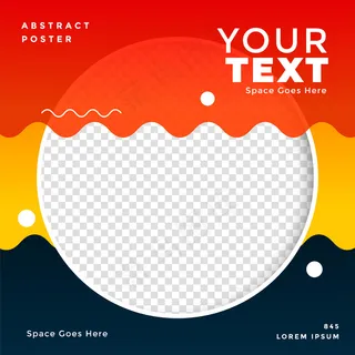 使用图片空间进行宣传的社交媒体张贴横幅banner