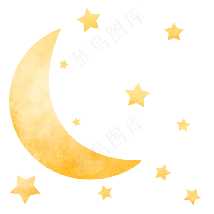 七夕情人节星星月亮装饰(2000X2000(DPI:300))psd模版下载