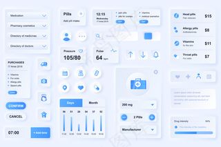 医疗手机app移动应用的用户界面元素