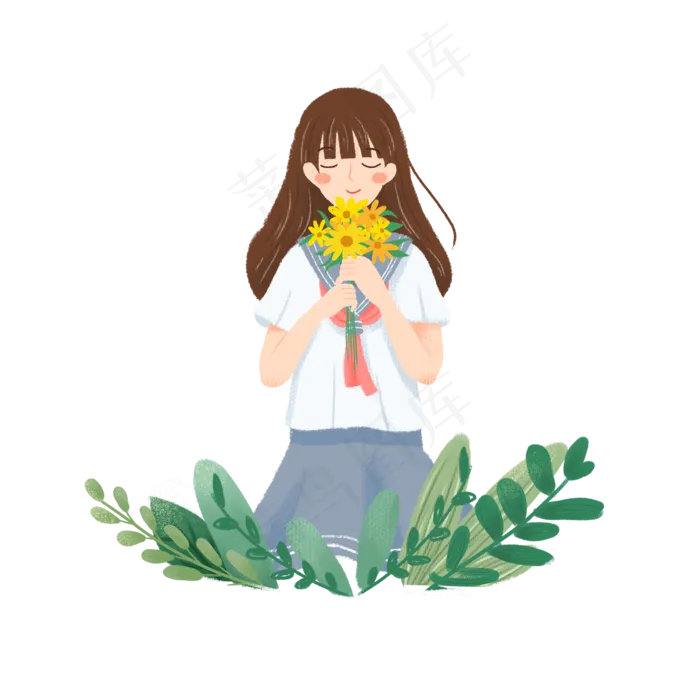 教师节送老师鲜花素材(2000X2000(DPI:300))psd模版下载