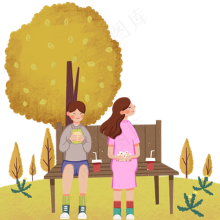 唯美秋分人物图