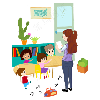 幼儿园上课PNG免抠