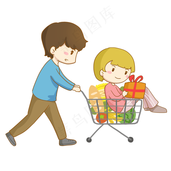 双十一疯狂购物情侣 