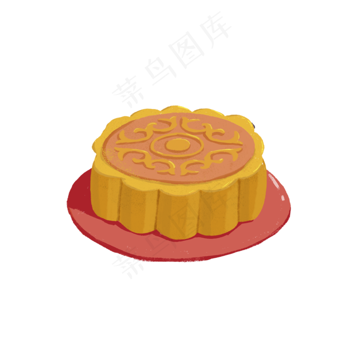 中秋节美食月饼手绘设计可商用元(2000X2000(DPI:150))psd模版下载