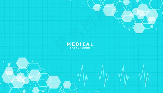 蓝色医疗和医学背景